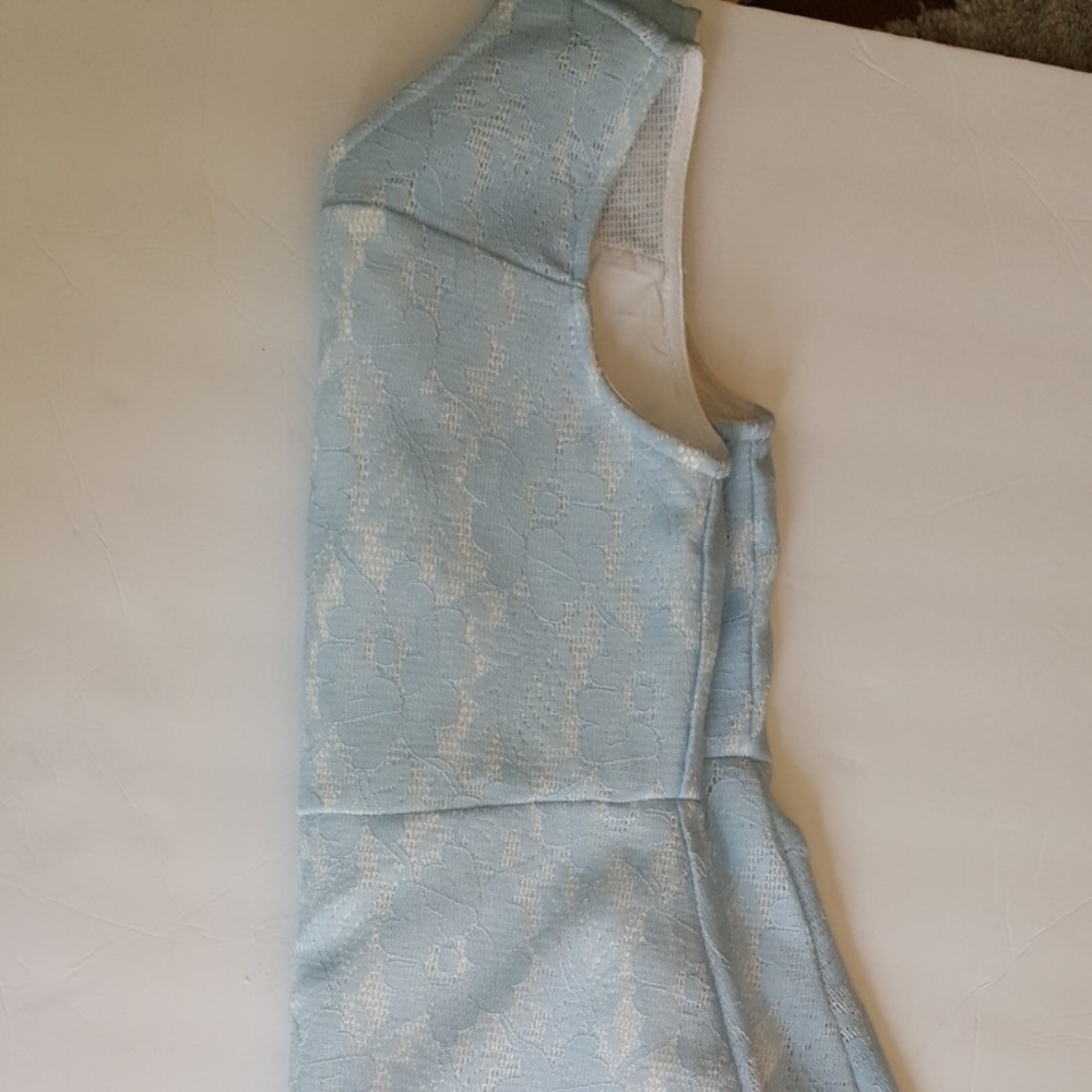 Blue lace dress